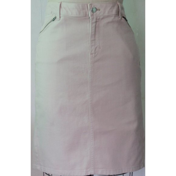 GAP Dresses & Skirts - GAP PALE PINK TWILL DENIM PENCIL SKIRT 12